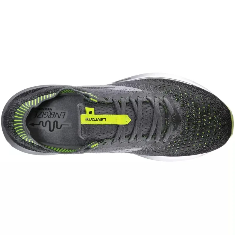 Brooks Men's Levitate 2 - Grey/Black/Green-3